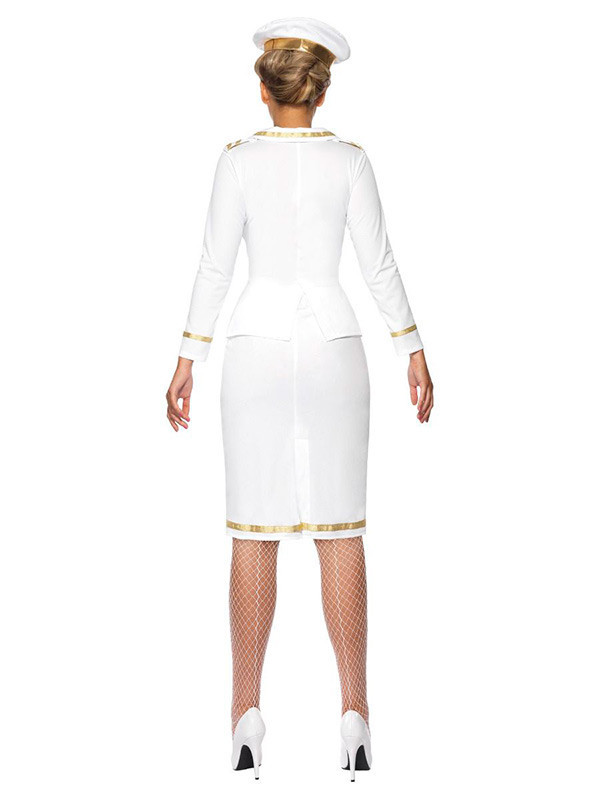 Disfraz oficial de la marina para mujer espalda