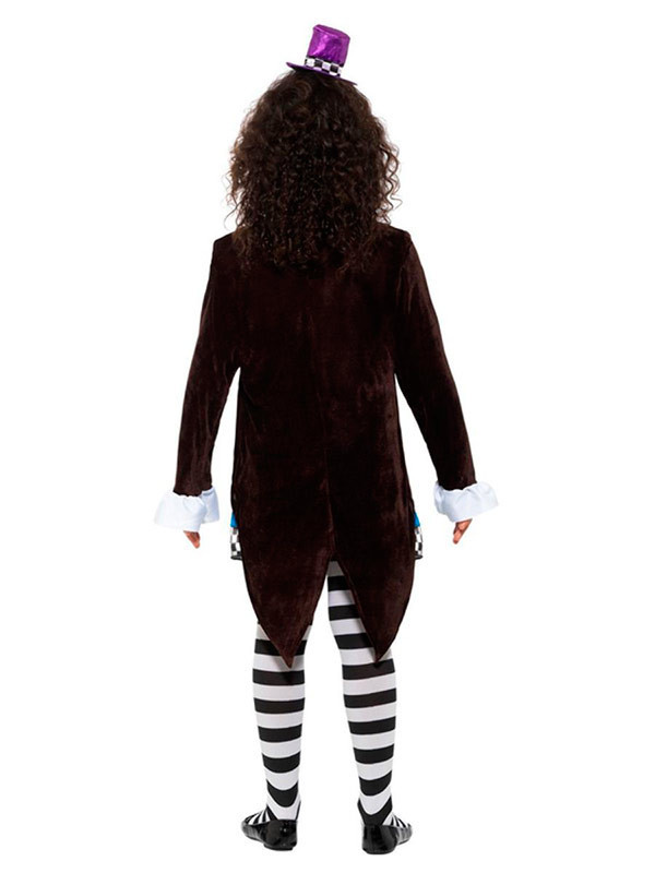 Disfraz sombrerero loco para niña espalda