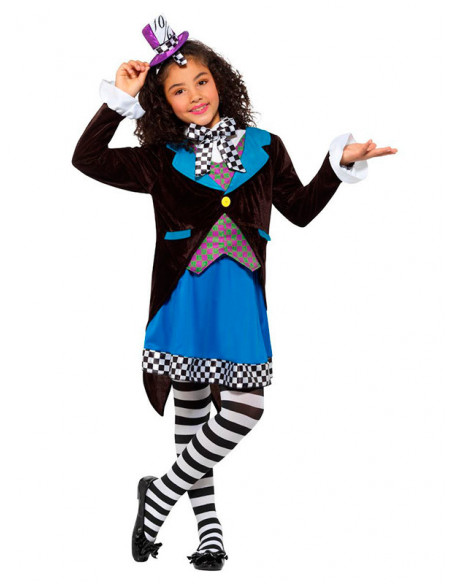 Disfraz sombrerero loco para niña