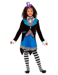 Disfraz sombrerero loco para niña 2