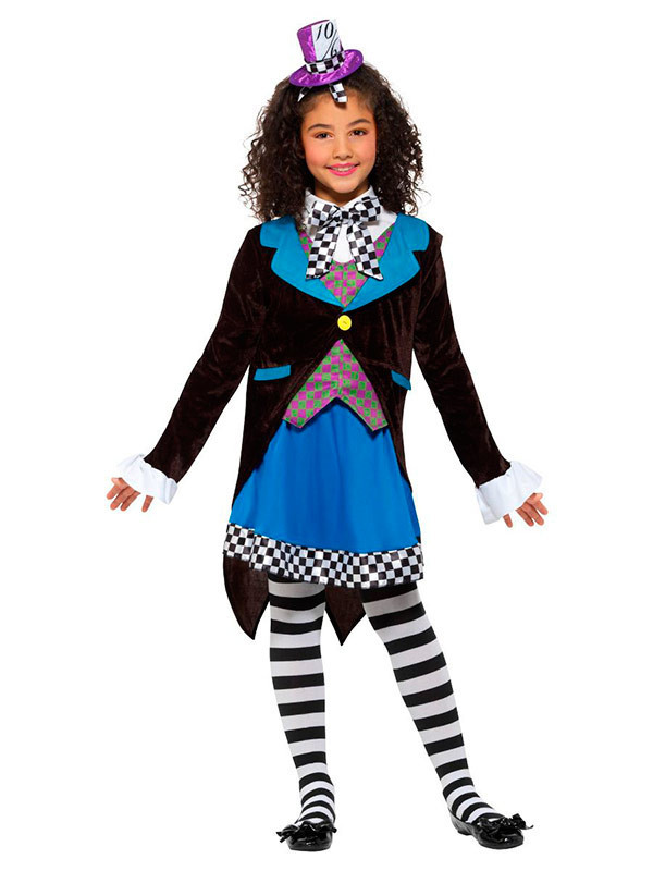 Disfraz sombrerero loco para niña completo