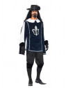 Disfraz de mosquetero azul adulto