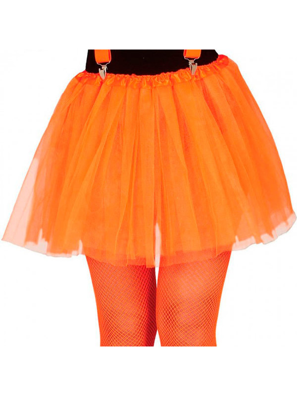 Tutú color neón infantil naranja