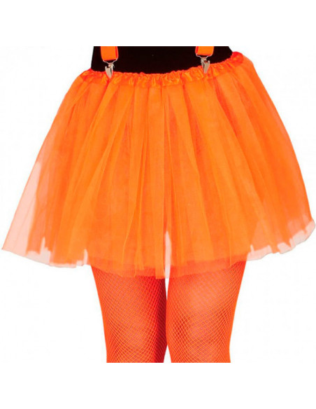 Tutú color neón infantil naranja