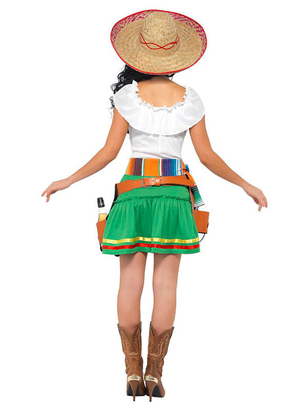 Disfraz de mexicana tequila mujer espalda