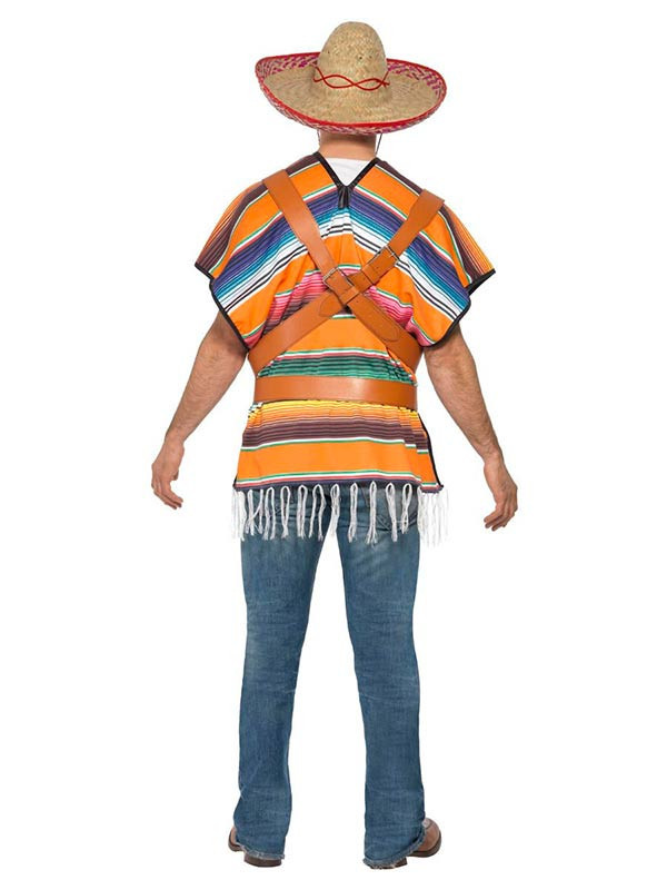 Disfraz de mexicano tequila hombre espalda