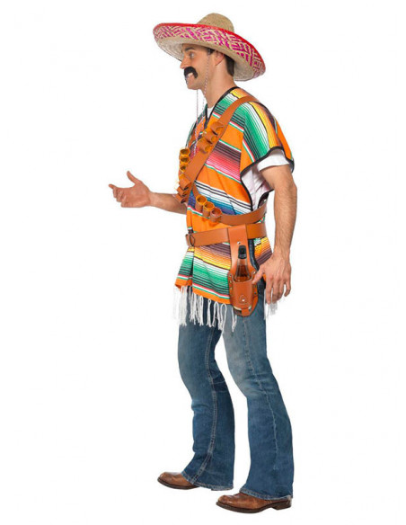 Disfraz de mexicano tequila hombre lateral