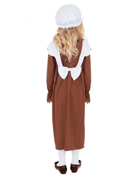 Disfraz de niña pobre victoriana espalda