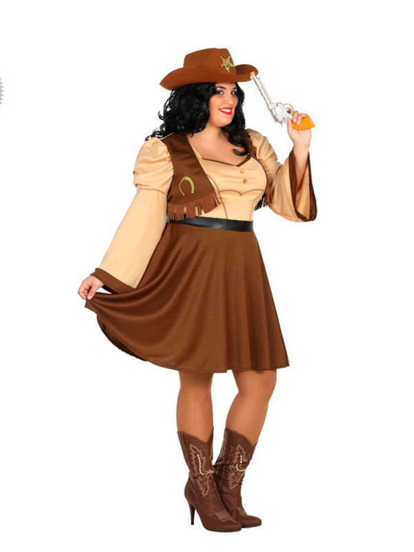 Disfraz de vaquera en talla grande