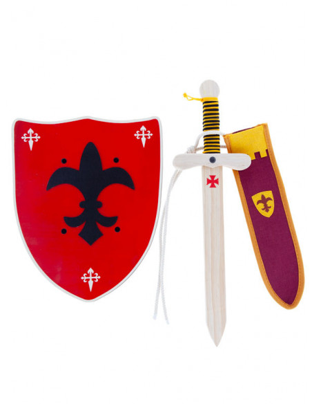 Set medieval de madera lujo