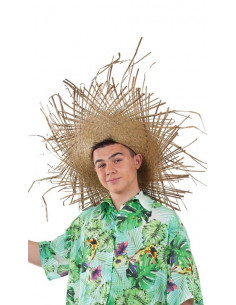 Sombrero de paja deshilachado