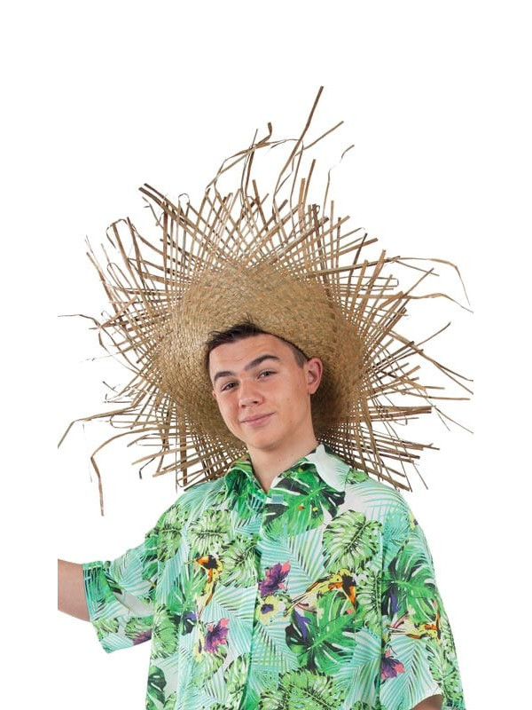 Sombrero de paja deshilachado