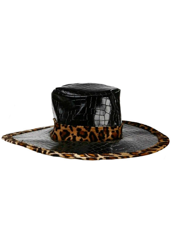 Sombrero borde leopardo Ski de serpiente