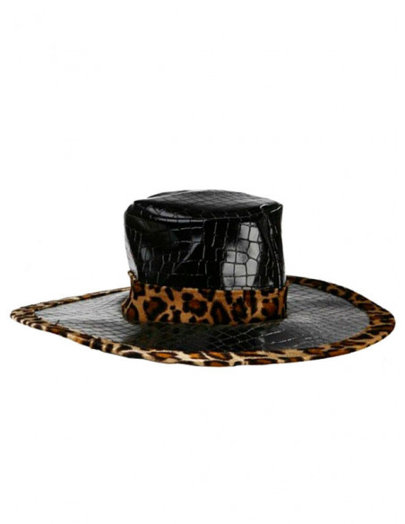Sombrero borde leopardo Ski de serpiente