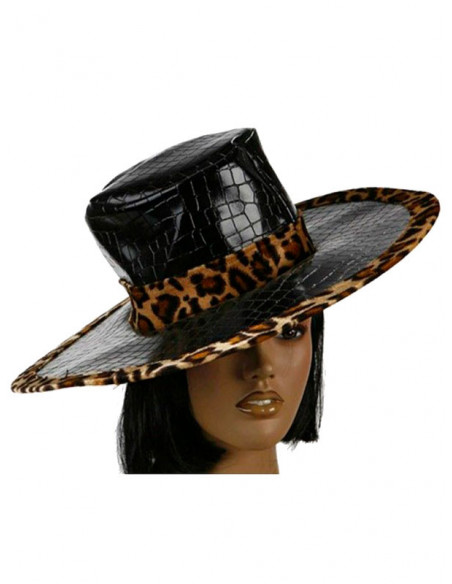 Sombrero borde leopardo