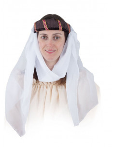 Tocado medieval con velo