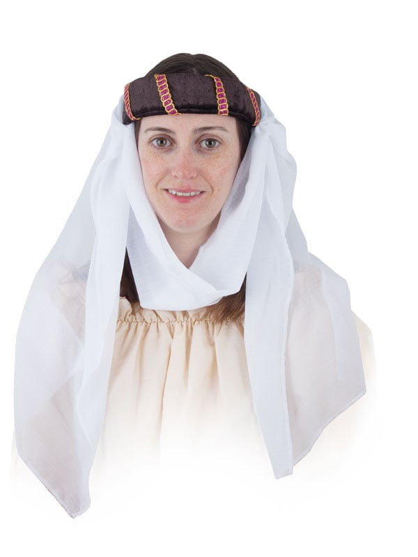 Tocado medieval con velo