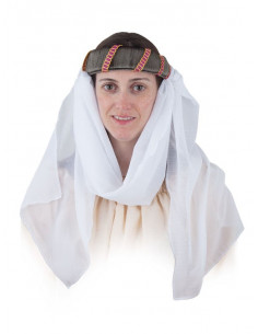 Tocado medieval con velo 2