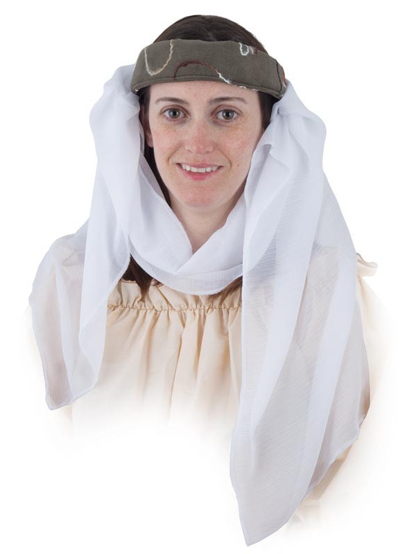 Tocado medieval bordado verde