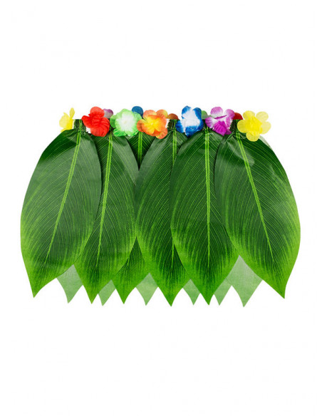Falda hawaiana de hojas corta