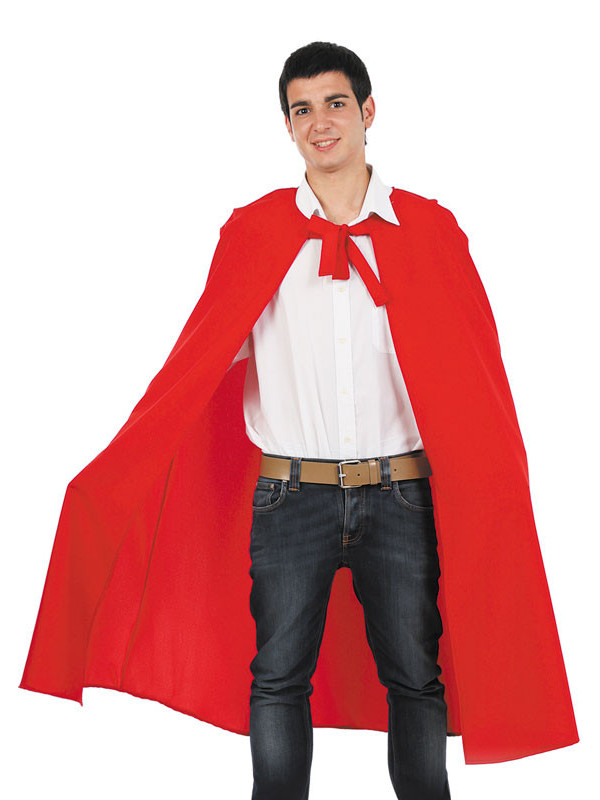 Capa larga roja unisex adulto