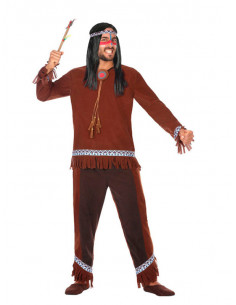 Disfraz de indio marrón para hombre