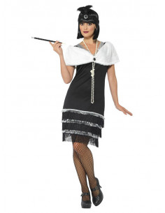 Disfraz años 20 negro para mujer