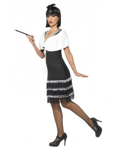 Disfraz años 20 negro para mujer 2