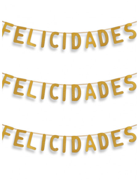 Guirnalda de Felicidades dorada