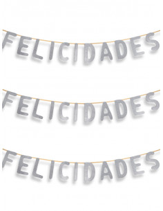 Guirnalda de Felicidades plateada 2