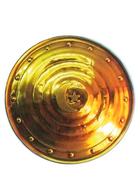 Escudo árabe con luna dorado