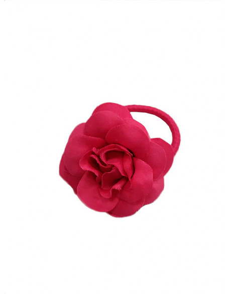 Flor coletero para bebé liso rosa