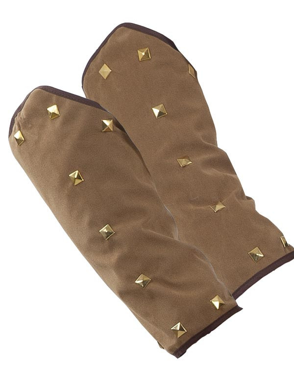 Muñequeras medievales marrones de tejido no tejido