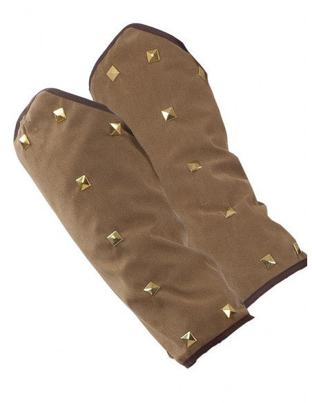 Muñequeras medievales marrones de tejido no tejido