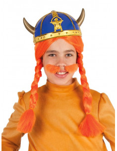 Casco de Vikingo azul infantil