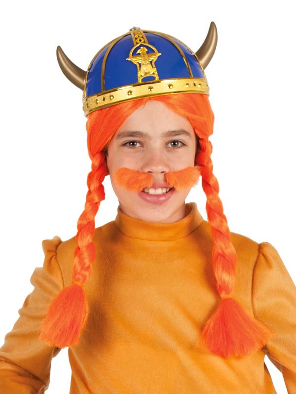 Casco de Vikingo azul infantil