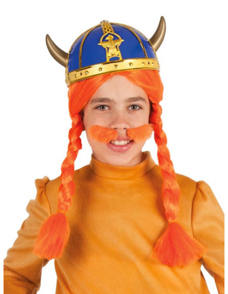 Casco de Vikingo azul infantil