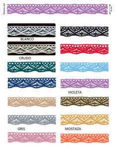 Puntilla bolillo de algodón