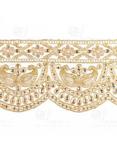 Galón de pedrería oro