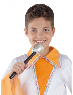 Micrófono para disfraz plata