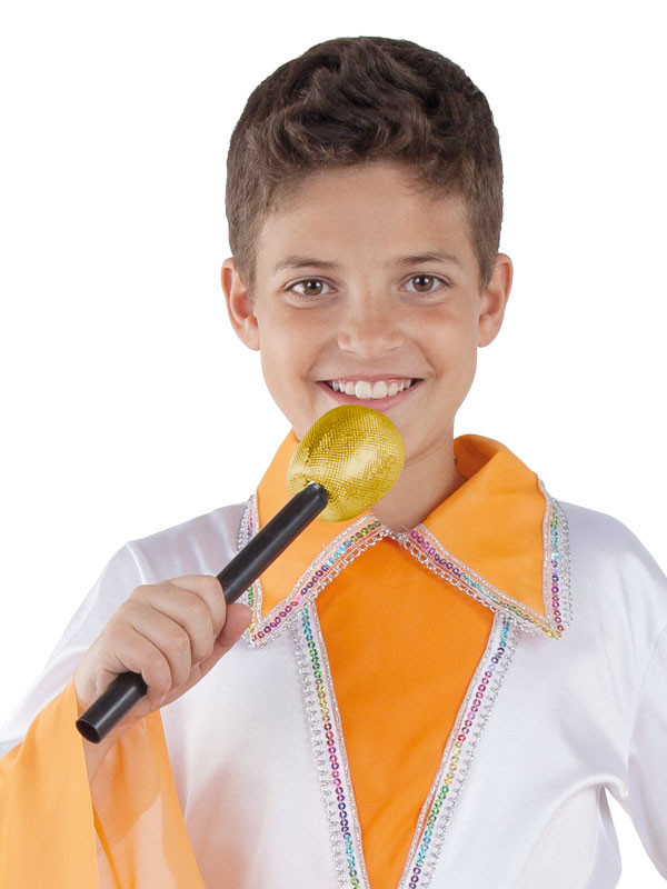 Micrófono para disfraz oro