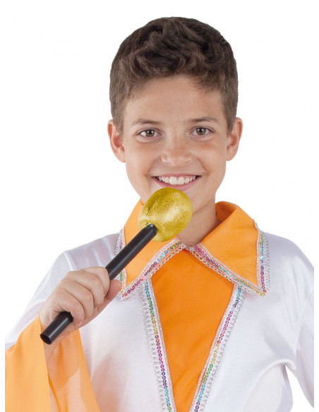 Micrófono para disfraz oro