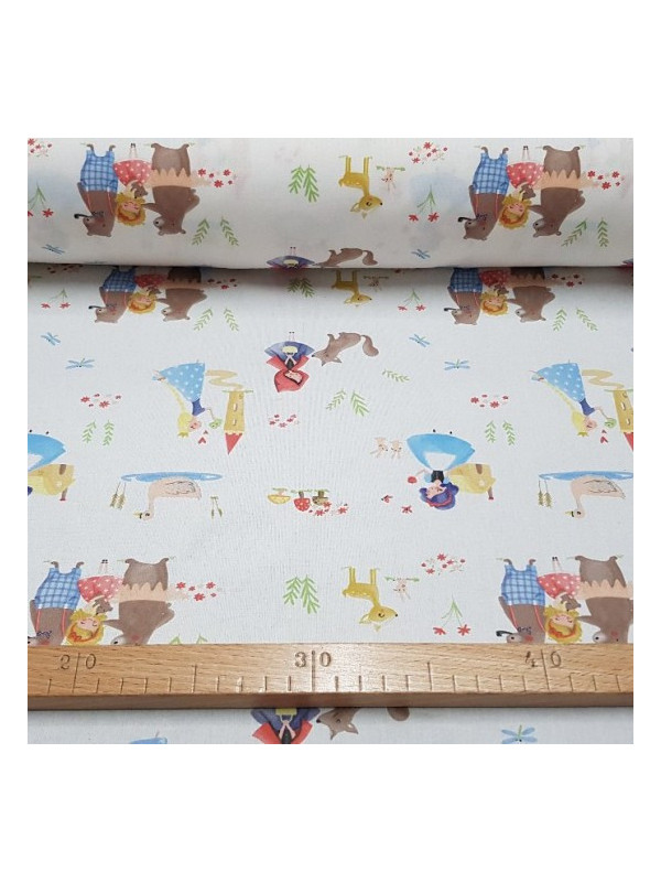 Tela personajes de cuento medidas