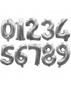 Globo número metalizado gigante
