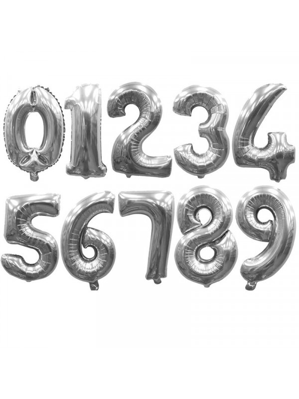 Globo número metalizado gigante
