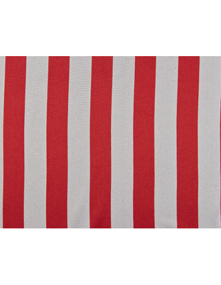 Tela de Raso Rayas blanco y rojo