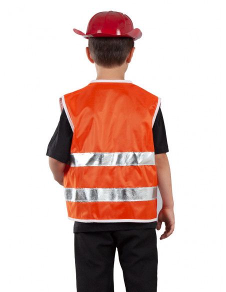 Chaleco bombero infantil espalda