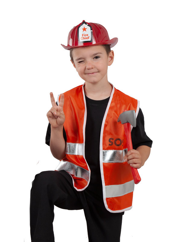 Chaleco bombero infantil naranja