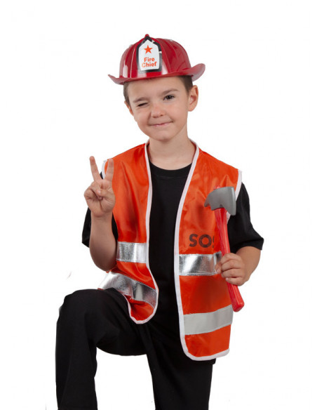 Chaleco bombero infantil naranja