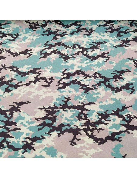 Tela camuflaje turquesa
